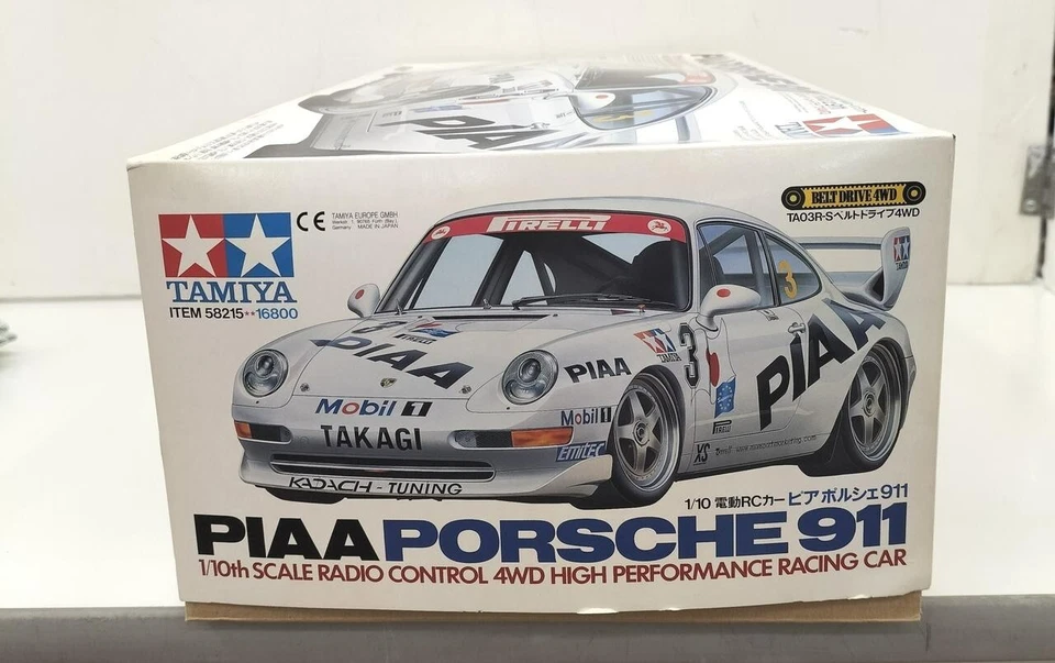 Tamiya 1/10 RC #58215 PIAA PORSCHE 911 TA03R-S 4WD Racing Car Model Kit USED - Image 2 of 4