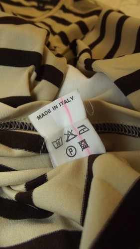 Denny Rose Maglia Da Donna Beige Marrone Taglia 42 M Righe Made In Italy Lunga - Imagen 9 de 16