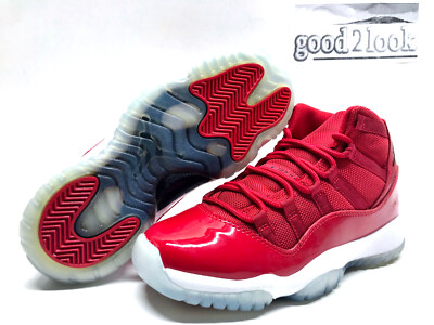 NIKE AIR JORDAN 11 RETRO BG WIN LIKE 96 GYM RED SIZE 4Y/WOMEN'S
