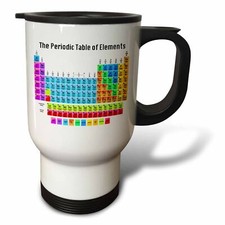3dRose The Periodic Table of Elements 14oz Stainless Steel Travel Mug