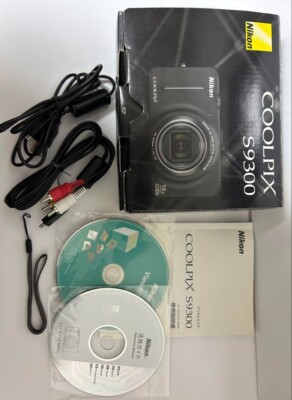 Nikon Coolpix S9300 Digital Camera 16.0MP Black From JAPAN / Good
