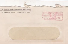 U.S. AMERICAN STEEL WAREHOUSE ASSOCIATION, Ohio 1943 Meter Mail Cover Ref 47779