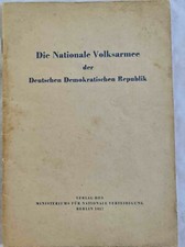 Handbuch&nbsp;***1957 DIE NATIONALE VOLKSARMEE DER DEUTSCHEN DEMOKATISCHEN REPUBLIK**