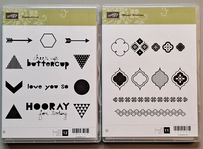 Stampin Up! GEOMETRICAL & MOSAIC MADNESS. Shapes - Circle, Triangle & Arrow. NEW