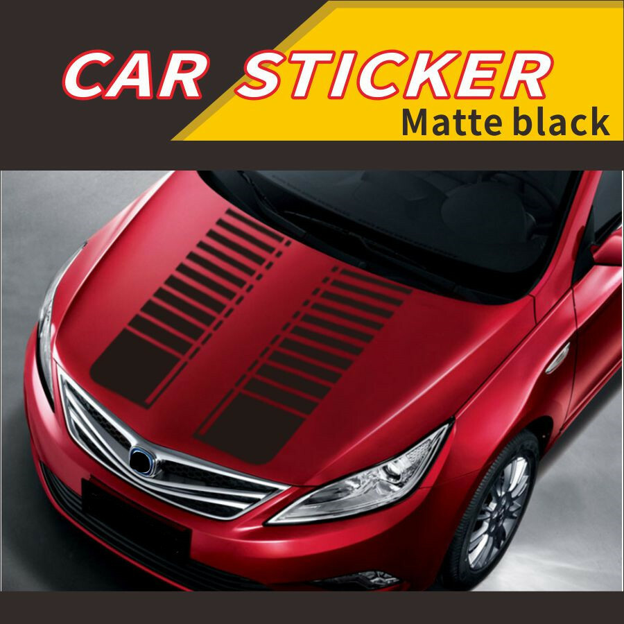 Black Decals DIY Vinyl Stickers Stripe Styling Set For Car SUV Pickup