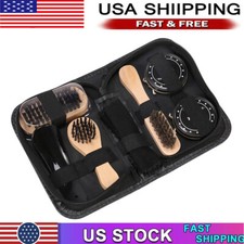 8-Piece Shoe Brush Shine Kit, Shoe Polish Kit, Leather Shoes Boot Cleaning
