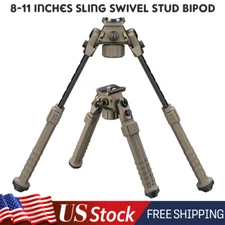 Adjustable 8-11" Tactical Rifle Bipod for Sling Swivel Stud Mount for Hunting US