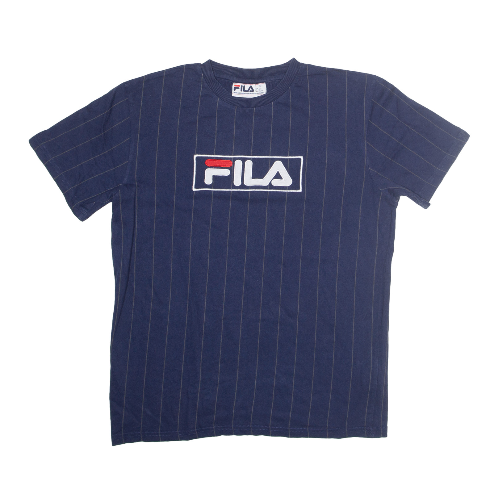 T shirt FILA a righe blu manica corta uomo XS
