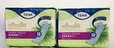 2 - Tena #5 Intimates Moderate 3x Protection Incontinence Pads 14 Count 28 Total