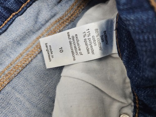 M Jeans By Maurices Womens Size 10 (30x8.5) Long Denim Blue Jean Shorts Stretch - Picture 8 of 8
