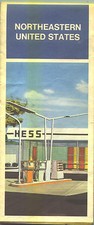 1971 Hess Northeastern US Vintage Road Map