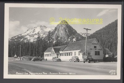 Rppc Summit Inn Snoqualmie Pass Wa Washington Old Cars Skis On Roof Ellis 156