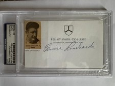 Ernie Lombardi HOF Signed Auto 3x5 Index Card PSA DNA Reds