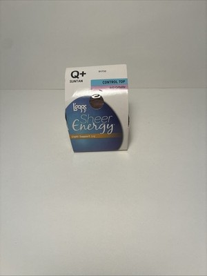 L'eggs Sheer Energy Control Top Anti-Cellulite Leg Pantyhose, Q+ Suntan #91733