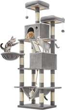 Cat Tree, 206 cm Large Cat Tower Condo with 13 Scratching Posts, cat house
