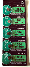 5 PACK Sony 364 SR621SW SILVER OXIDE LR621 (GOOD EXPIRE 10/30) FREE SHIPPING