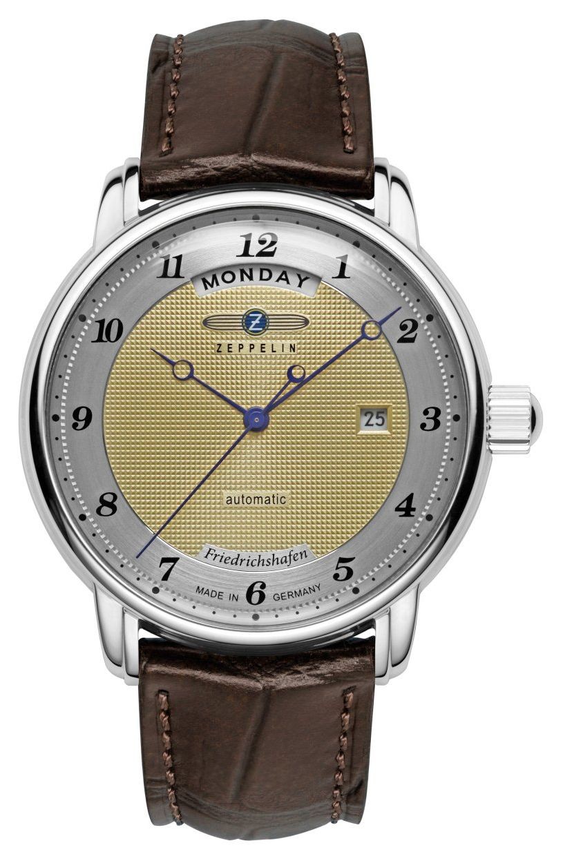 Zeppelin Friedrichshafen Day/Date Automatic (40mm) Gold Clous de Paris 8562-5