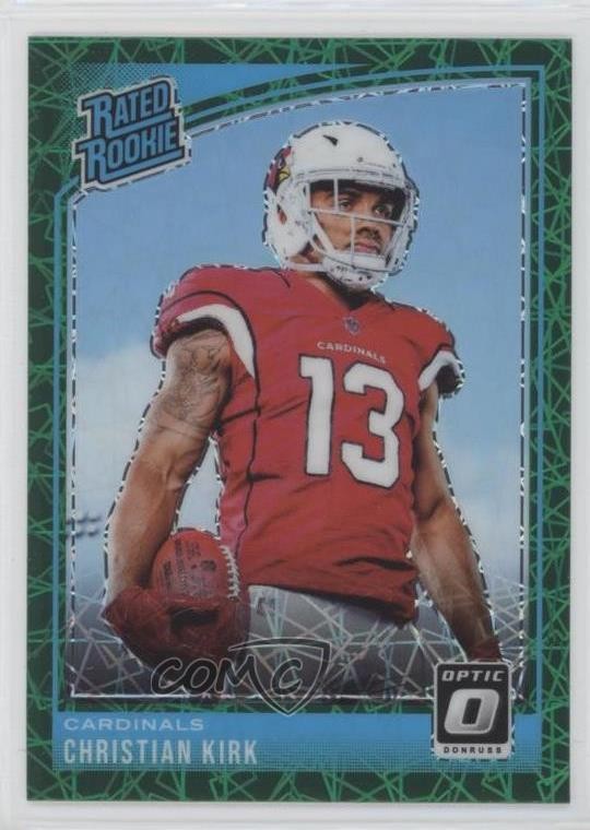 2018 Donruss Optic Rated Green Velocity Prizm Christian Kirk #163 Rookie RC on7