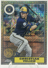 2022 Topps Series 1 Christian Yelich 1987 Chrome Mojo Gold /50 T87C-76