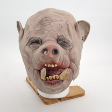 Vintage Man Pig Halloween Mask Adult Boar Scary Made in SRI LANKA