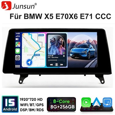 10.25'' 8 Kerne Für BMW X5 E70 X6 E71 CCC Autoradio Android 15 256GB GPS CarPlay