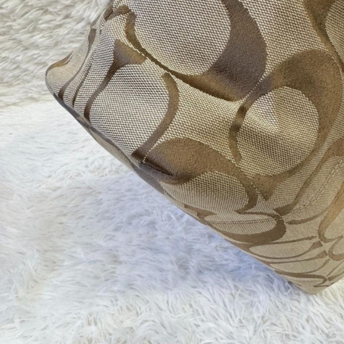 COACH Signature 2way Shoulder Bag Handbag Pink Beige Multi storage A4 11a thumbnail 19