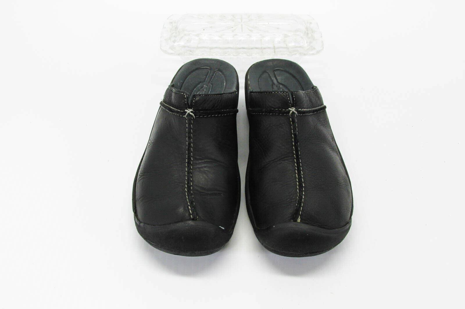 Scarpa donna Keen Madison taglia 7M nera pelle muletto slip on atletica usata qp