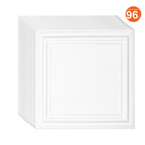 Magic White Decorative Ceiling Tiles – 20" X 20" Glue-Up Foam Tiles By Antique Ceilings – Easy DIY Upgrade