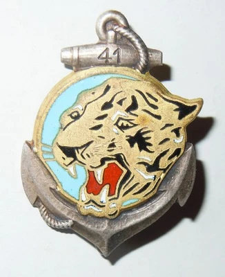 INSIGNE 41° RÉGIMENT DE MITRAILLEURS D'INFANTERIE COLONIALE - Drago Béranger - Photo 1/2
