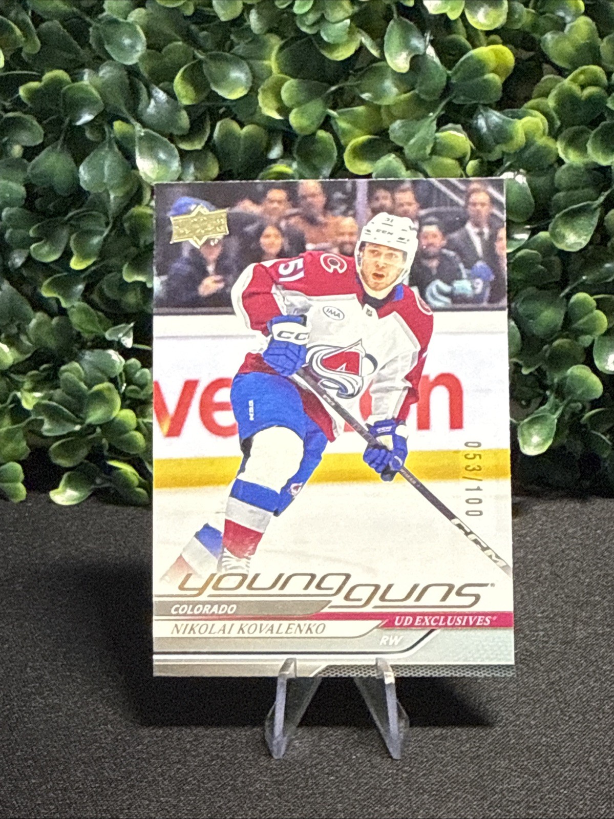 2024-25 Upper Deck UD Exclusives Young Guns Nikolai Kovalenko Rookie /100 #466
