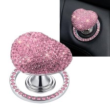 2PCS Bling Car Push Start Button Cover, Sparkly Rhinestone Car Engine Start R...