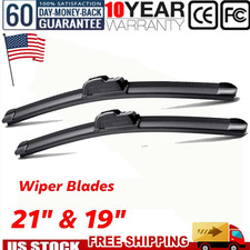 21 19 Oem All Season Quality Bracketless Windshield Wiper Blades J-hook Pair