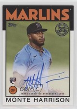 2021 Topps 1986 Topps Baseball Auto Monte Harrison #86A-MH Auto 0cv