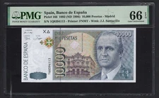 Spain 10000 Pesetas 1992(ND1996) P166 Uncirculated Grade 66