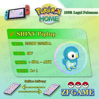  6IV SHINY Piplup + EVS  POKEMON HOME Champions Online delivery 