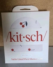 Kitsch Satin Lined Flexi Shower Cap With Cherries