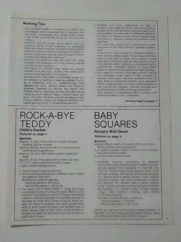 The Second Furniture Fan-Fare Weave Lawn Chair Pattern Instruction Booklet Vntg - Image 3 of 4