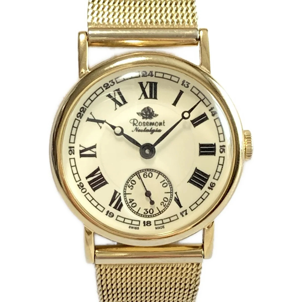 Women's Nostalgia Gold N-008 Wrist Watch Auth Rosemont R************ - vintagewatches.pk
