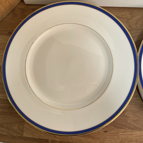 MINTON SATURN BLUE AND GOLD DINNER PLATES SET OF 7 - 27cms WIDE - Picture 6 of 18