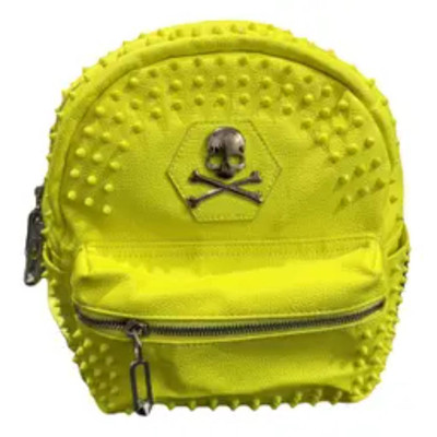 Philipp Plein Leather Women's Backpack Yellow