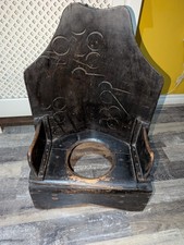 Antique 18thC Child’s potty Chair - Rare Ritual ‘Witch Marks’