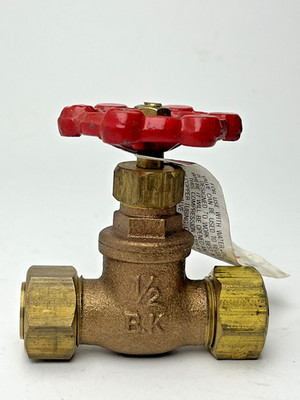 Lot of 2 B&K 1/2'' Compression Stop Fittings New Old Stock Valves 105-513