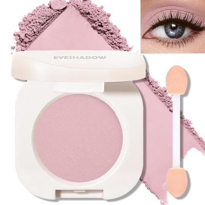 Nude Pink Matte Eyeshadow Palette, Single Eye Shadow Palette High Pigment Sombra