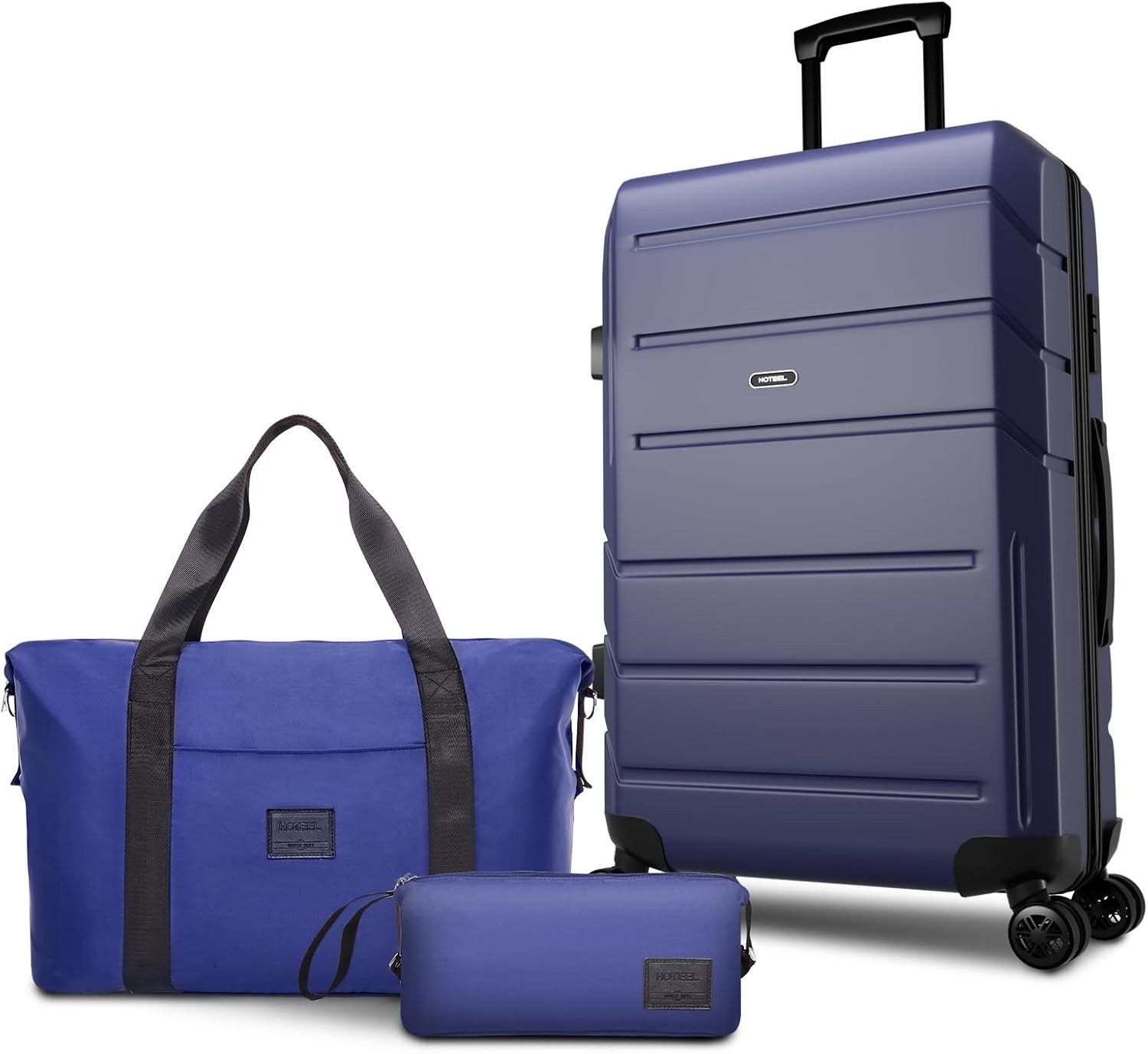 Set Abs+pc Hardshell Carry On Suitcase W/spinner Wheels & Ts