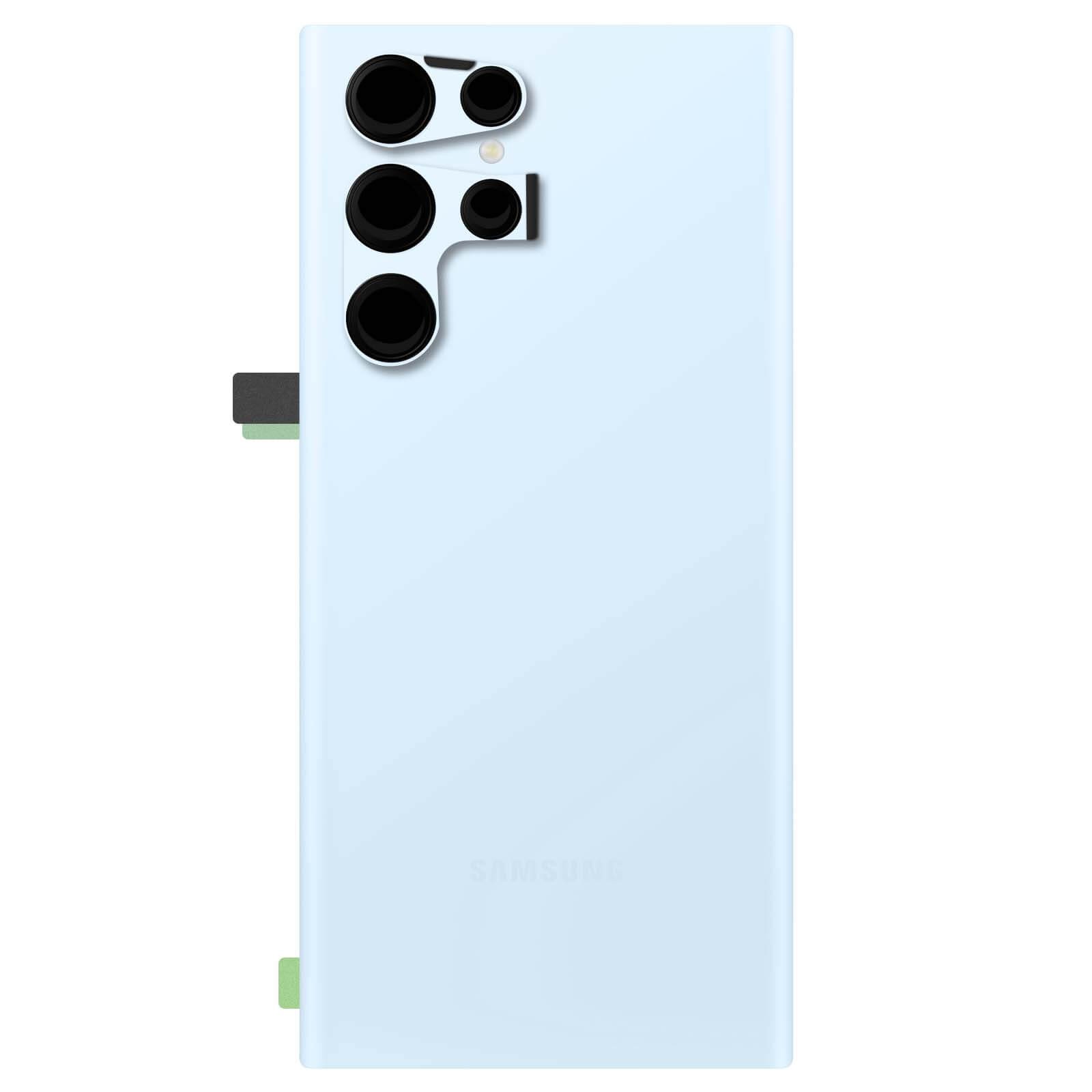 Réparer un dos fissuré avec le cache batterie Galaxy S22 Ultra bleu d'origine