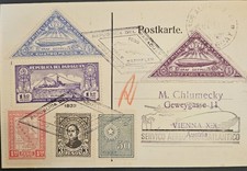 Graf Zeppelin Postcard 1st S America Return 1932 Fantastic Adhesives Sieger 141