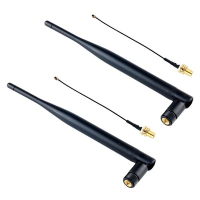 DIYmall 2pcs 915MHz LoRa Antenna 5DBi SMA Male with Connector Cable Black 