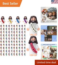 100PCS Mini Jesus Figurines - Colorful Easter Egg Stuffers  Religious Gifts