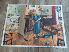 Affiche Scolaire Éditions Rossignol N° 15/16 recto verso Le Travail Ancienne.