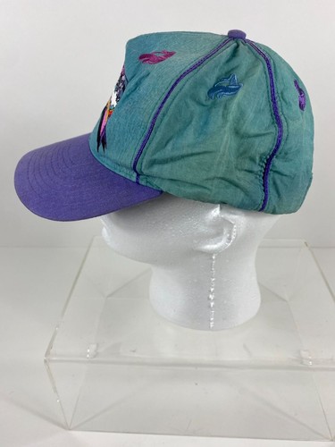 VTG Raging River Schlitterbahn Embroidered Hook & Loop Dad Hat Teal/Purple F214 - Picture 2 of 7